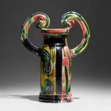 Vase (Muscle Boy) by Betty Woodman, c. 1985, glazed earthenware, sold Jun 2024