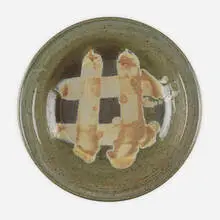 Charger by Robert Turner, c. 1960, glazed stoneware, sold Jun 2024