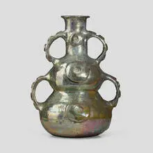 Three Button Bottle vase by Beatrice Wood, 1984, lustre-glazed earthenware, sold Jun 2024