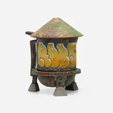 Water Tower Coffee Pour Over by Roberto Lugo, 2022, glazed ceramic, sold Jun 2024