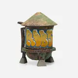 Roberto Lugo, Water Tower Coffee Pour Over, 2022, glazed ceramic