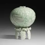 Cliff Lee, Celadon cabbage vase on stand