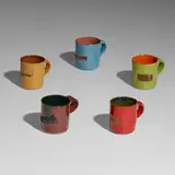 Ken Price, Collection of five Tequila cups, 1985, glazed earthenware