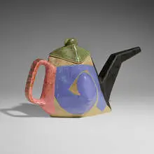 Teapot by John Gill, 1988, glazed stoneware, sold Jun 2024