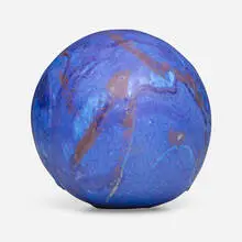 Exploded Moon (with rattle) by Toshiko Takaezu, c. 1995, glazed porcelain, sold Jun 2024