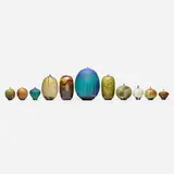 Rose and Erni Cabat, Collection of eleven Feelies, 1985-2005, glazed porcelain