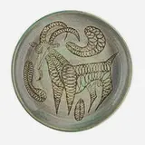 Aaron Bohrod and Carlton Ball, Charger, c. 1958, glazed stoneware