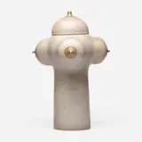 attribution Dick Hay, Large covered vessel, c. 1965, glazed stoneware