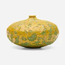 Weed pot by Doyle Lane, 1967, volcanic-glazed earthenware, sold Jun 2024