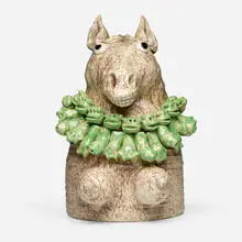 David Gilhooly, Hindu Mare Goddess, 1973, glazed earthenware