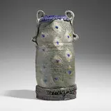 Rare collaborative vase by Betty and George Woodman, c. 1975, glazed stoneware, sold Jun 2024