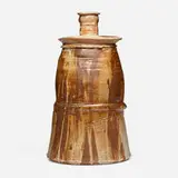 Ken Ferguson, Tall covered vessel, 1982, glazed stoneware