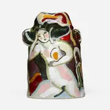 Rudy Autio, Monumental covered vessel, 1983, hand-built and glazed earthenware