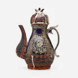Roberto Lugo, A Queen and I, 2018, glazed terracotta, china paint