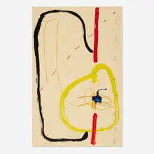 Joseph Amar, Abstraction, 1978, acrylic and graphite on paper