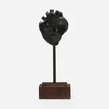 Lamar Briggs, Face, patinated bronze, wood