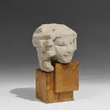 Alfonso Iannelli & Frank Lloyd Wright, recast head from interior fountain at Midway Gardens