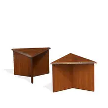 stools, pair by Frank Lloyd Wright, sold Dec 2021