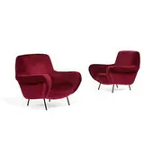 Gianfranco Frattini for Cassina, lounge chairs, pair, model 830