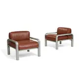 Gae Aulenti, lounge chairs, pair, model 54-S1