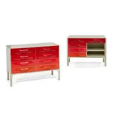 DF 2000 dresser and desk cabinet / vanity by Raymond Loewy, sold Dec 2021