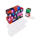Vasa Mihich, Velizar Vasa Mihich (b. 1933) cubes, collection of 21 smaller (19): 1 3/4sq; larger (2): 2sq