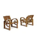 Art Deco-Style, lounge chairs, pair
