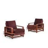 Russel Wright, lounge chairs, pair