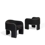 attribution Vladimir Kagan, three-legged armchairs, pair