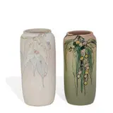 earthenware Hudson vases, two by Hood And M. Vinger for Weller Pottery, sold Nov 2021