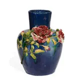 large earthenware Cincinnati Limoges style vase by Thomas J. Wheatley for Wheatley Pottery Co., sold Nov 2021