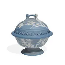 Frederick Dallas Pottery, rare earthenware covered butter dish