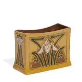 Roseville Pottery, rectangular earthenware Della Robbia letter holder