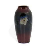 Harriet Elizabeth Wilcox for Rookwood Pottery, porcelain Black Opal glaze vase