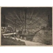 A.N.A. E.T. Hurley, View of Admiral Byrd's Ship at the Chicago World's Fair, 1933-1934