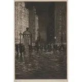 A.N.A. E.T. Hurley, View of Chicago's Michigan Avenue in the Rain, 1935