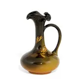 Sallie Coyne for Rookwood Pottery, earthenware Standard Glaze ewer with yellow flowers