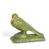 rare porcelain Fine Tiles advertising Rook figural paperweight by Rookwood Pottery, sold Nov 2021