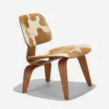 Charles and Ray Eames, LCW-1, 1945, slunk skin, ash plywood, rubber