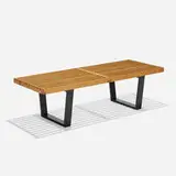 slat bench, model 4690 by George Nelson & Associates, 1946, birch, lacquered wood, sold Sep 2019