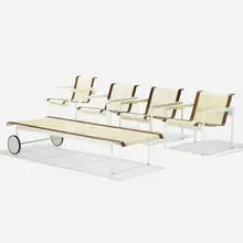 Leisure Collection suite by Richard Schultz, 1966, enameled aluminum, vinyl, nylon, sold Sep 2019