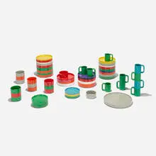 Massimo & Lella Vignelli, dinnerware collection, molded plastic