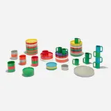 Massimo & Lella Vignelli, dinnerware collection, molded plastic