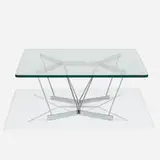 Catenary coffee table, model 6371 by George Nelson & Associates, 1962, chrome-plated steel, glass, sold Sep 2019