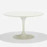 Eero Saarinen, dining table, model 173F, enameled steel, laminate over lacquered wood