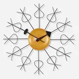 Pretzel wall clock, model 4774A by George Nelson & Associates, 1952-53, maple, enameled steel, enameled aluminum, sold Sep 2019
