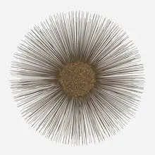 Modern, wall sculpture, c. 1960, brass with applied patina