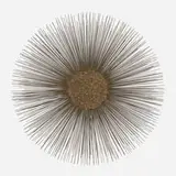 Modern, wall sculpture, c. 1960, brass with applied patina