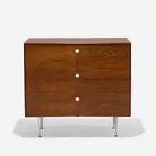 Thin Edge cabinet, model 5200 by George Nelson & Associates, 1952, rosewood, aluminum, enameled aluminum, sold Sep 2019