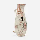 Lagardo Tackett, vase, c. 1955, glazed earthenware with hand-decoration